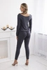 Waisted viscose jumpsuit Graphite