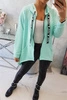 Sweatshirt with longer back and hood mint