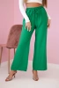 Viscose wide-leg trousers light green