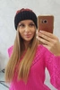 Dámská čepice s bambulí Abigail K326 black+malmine