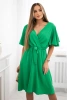 Dress with a plunging neckline green