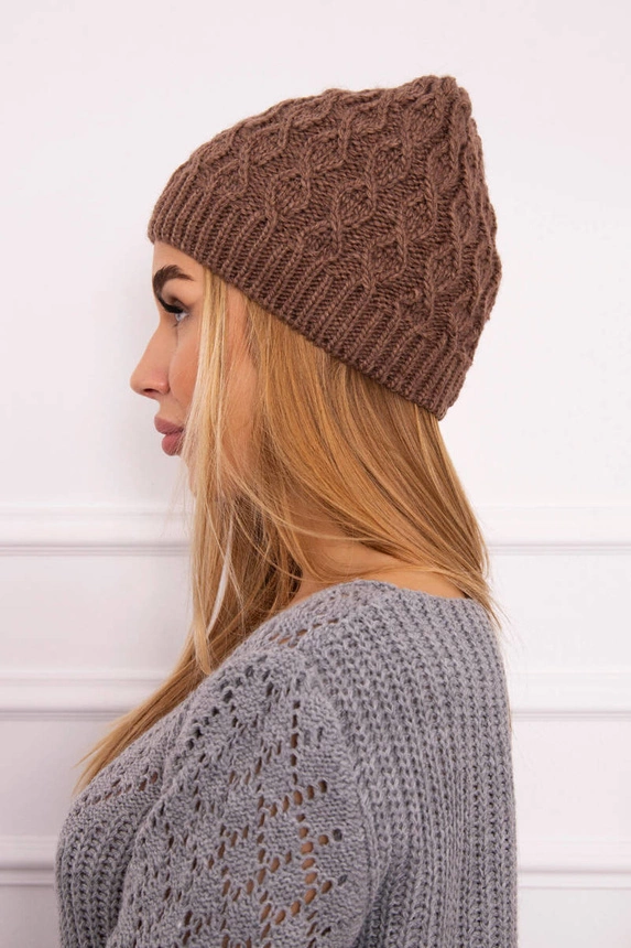 Cap with fleece Roma K224 mocca