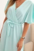 Dress with a crossover neckline mint