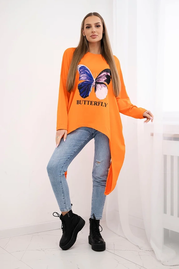 Oversize margintos palaidinės oranžinė