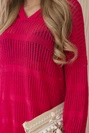 Durchbrochenes Set Rayon Fuchsia