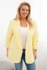 Dámska elegantná plus size sako žltá