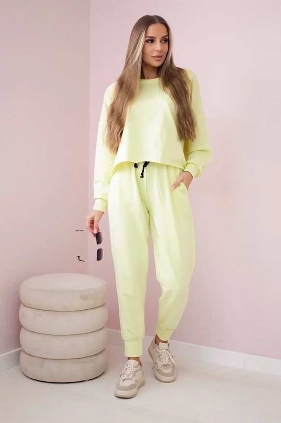 Set 2-piece sweatshirt + pants yellow