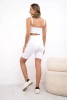 Set with high-waisted pants white