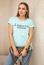 Limitierte Auflage Bluse mint+schwarz
