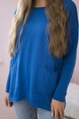 Pullover mit Vordertaschen kornblumenblau