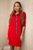 Kleid mit Krawatte rot