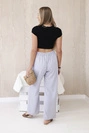 Hose mit weitem Bein grau
