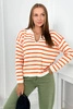 Gestreifter Pullover Orange