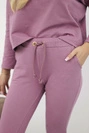 Komplet z bluzką oversize ciemny różowy