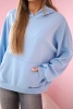 Kapuzenpullover aus Butter Material blau