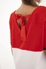 Women's dress with a tie on the back red