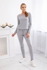 Jumpsuit aus taillierter Viskose grau