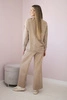 Cotton set Angel sweatshirt + pants camel