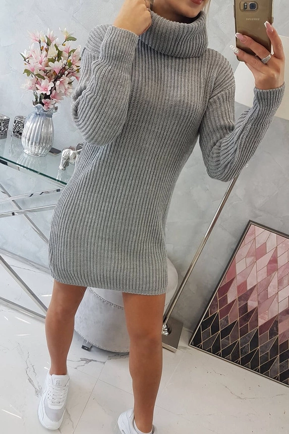 Rollkragenpullover grau