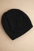 Women's winter hat made of wool with a geometric pattern K479 black