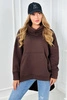 Oversize insulated sweatshirt brown