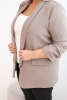 Dámská sako Plus Size bez zapínání s podšívkou XL/2XL fango