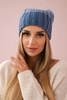 Čepice Paris fleece K213 denim