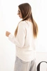 Women's sweater made of viscose with long sleeves and a round neckline beige