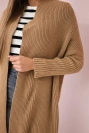 Sweater with batwing sleeve camel