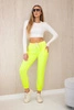 Cotton pants yellow neon