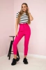 Fuchsia taillierte Hose