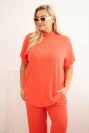 Dámská souprava Plus Size 3-dílná malinová