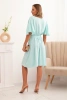 Dress with a crossover neckline mint