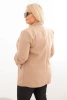 Women's Plus Size Unbuttoned Blazer with Lining XL/2XL dark beige