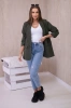 Elegantná bunda s chlopňami khaki