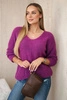 Pullover mit V-Ausschnitt violett