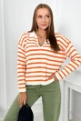 Gestreifter Pullover Orange