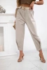 Summer Punto trousers with leg closure dark beige