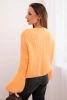 Women's mohair sweater with puff sleeves peach