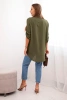 Bluse mit längerem Rücken khaki
