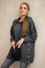 Isoliertes Sweatshirt mit Druckknöpfen graphit