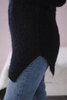 Flauschiger Pullover schwarz
