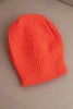 Women's winter wool hat with double rolled-up cuff K426 orange