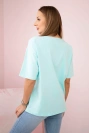 Blouse with a print Magic mint
