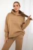 Insulated cotton set, sweatshirt + pants Brooklyn camel