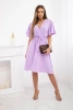 Dress with a plunging neckline light purple