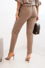 Damenhose aus Viskose mit Gürtel und schmalem Bein fango