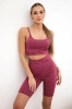 Komplet sportowy top + legginsy różowy