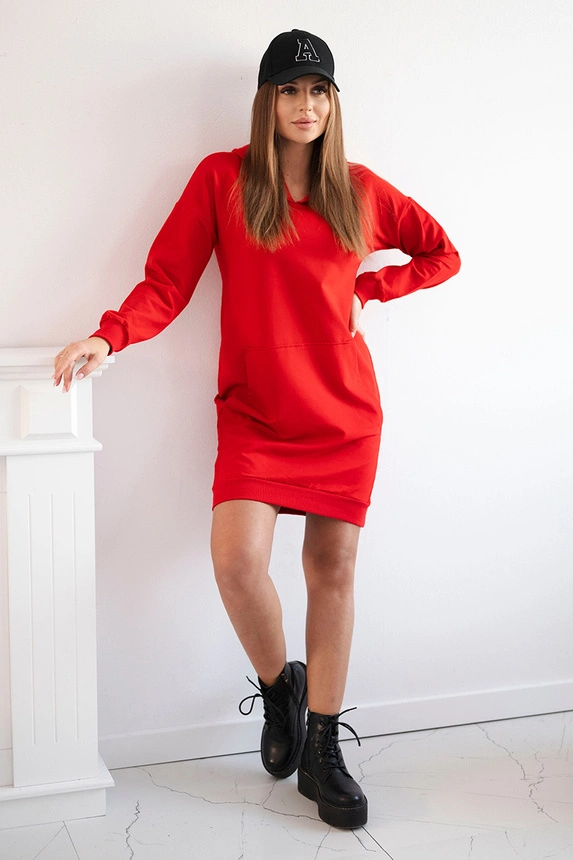 Kapuzenkleid rot