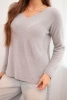 Women's sweater made of soft knit with a V-neck fango